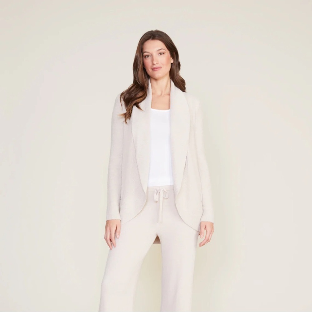 Barefoot Dreams CozyChic Lite Circle Cardigan in Stone
